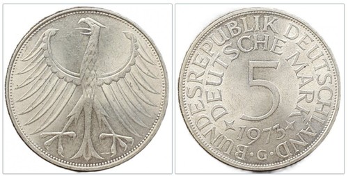 Brd deutsche mark 1973 g - deutsche,