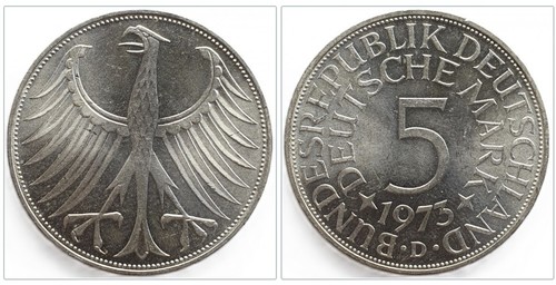 Brd deutsche mark 1973 d - brd,