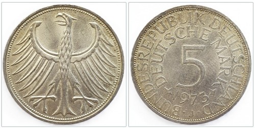 Brd deutsche mark 1973 j - brd,